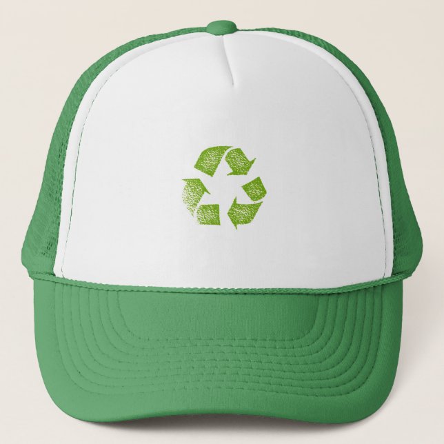 Gorra De Camionero signo verde de reciclaje (Anverso)