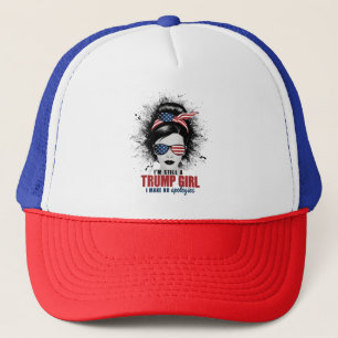Gorra De Camionero Sigo siendo una chica de Trump No me disculpo Trum