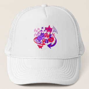 Gorra De Camionero "Sigue Adelante" Groovy Dicho Colorido Retro