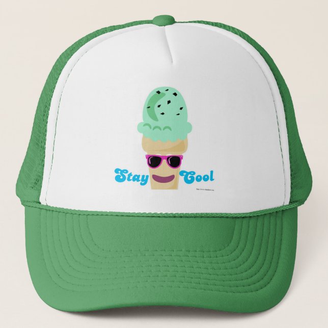 Gorra De Camionero Sigue el lema divertido de Guay Ice Cream (Anverso)