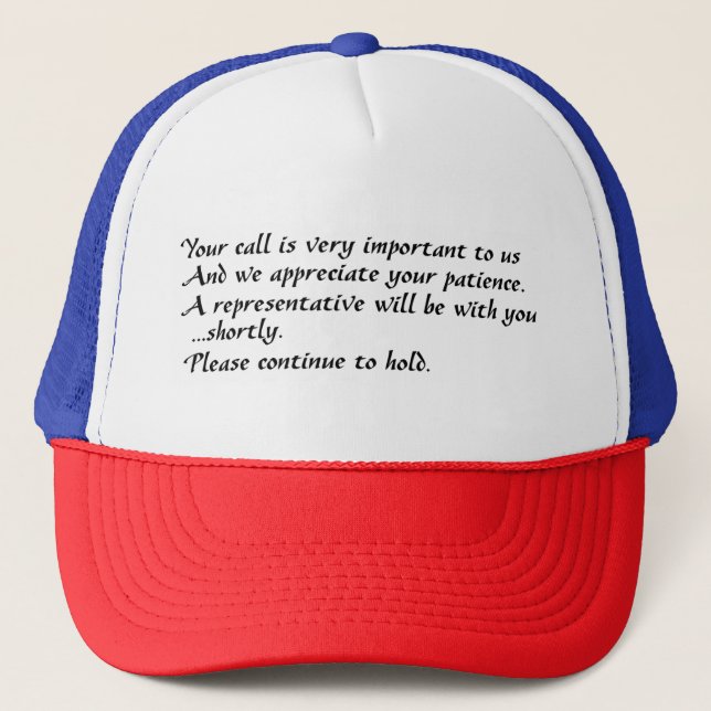 Gorra de camionero Sigue en espera (Anverso)