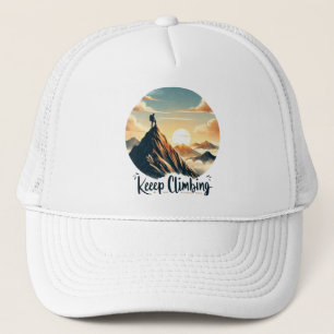 Gorra De Camionero Sigue escalando - Motivación de la aventura en las