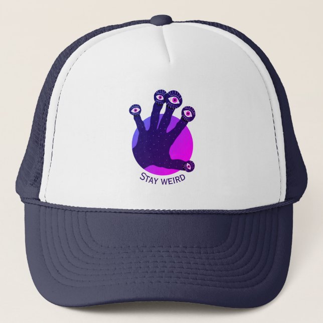 Gorra De Camionero Sigue Siendo Extraño Curioso. (Anverso)