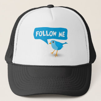 Gorra De Camionero Sígueme Twitter Cute Pequeño Personalizado de pája