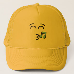 Gorra De Camionero Silbando cara con ojos sonrientes