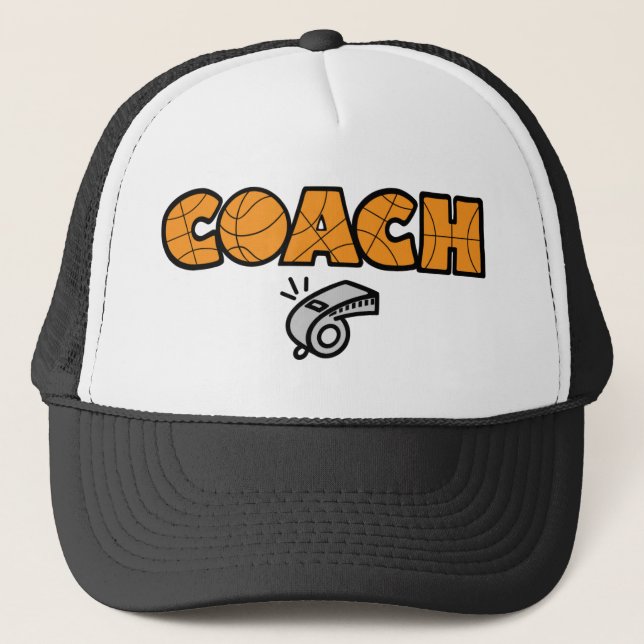 Gorra De Camionero Silbido del entrenador de béisbol, naranja (Anverso)