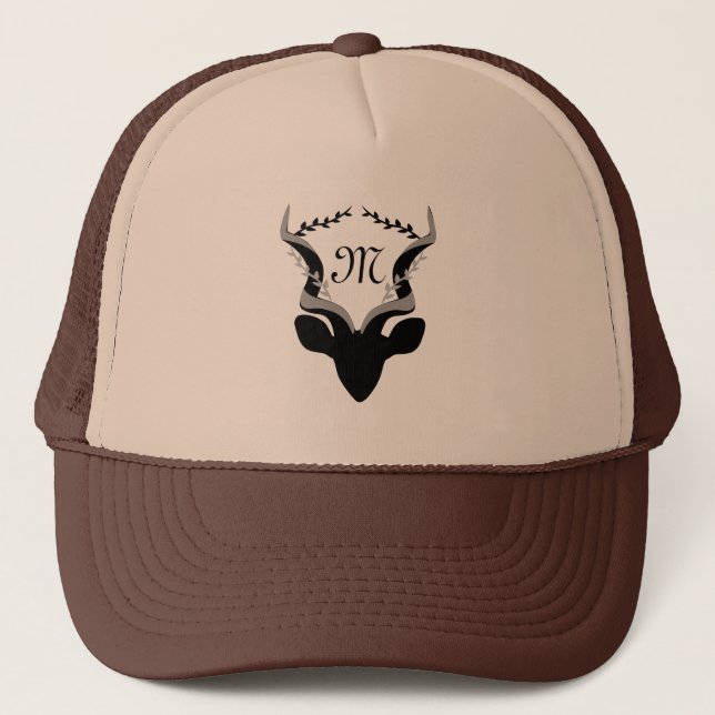 Gorra De Camionero Silhouette Antelope oscuro con Monograma personali (Anverso)