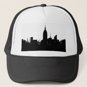 Gorra De Camionero Silhouette Black White New York