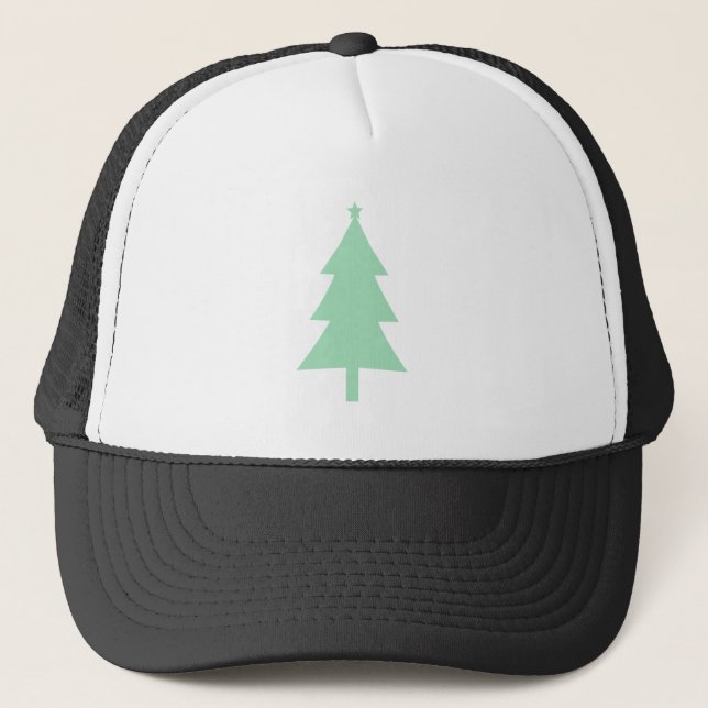 Gorra De Camionero Silhouette de árbol de Navidad 11 (Anverso)