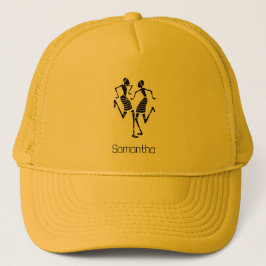 Gorra De Camionero Silhouette de arte africano: bailarinas felices