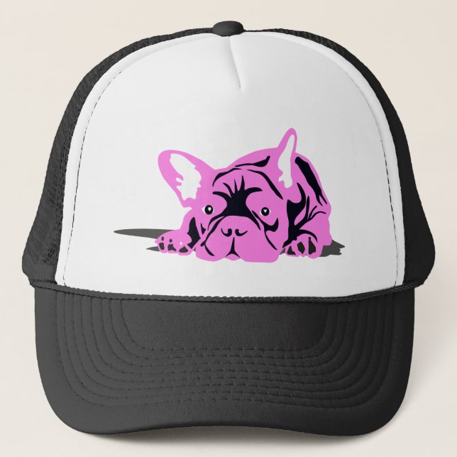 Gorra De Camionero Silhouette de Bulldog francés (Anverso)
