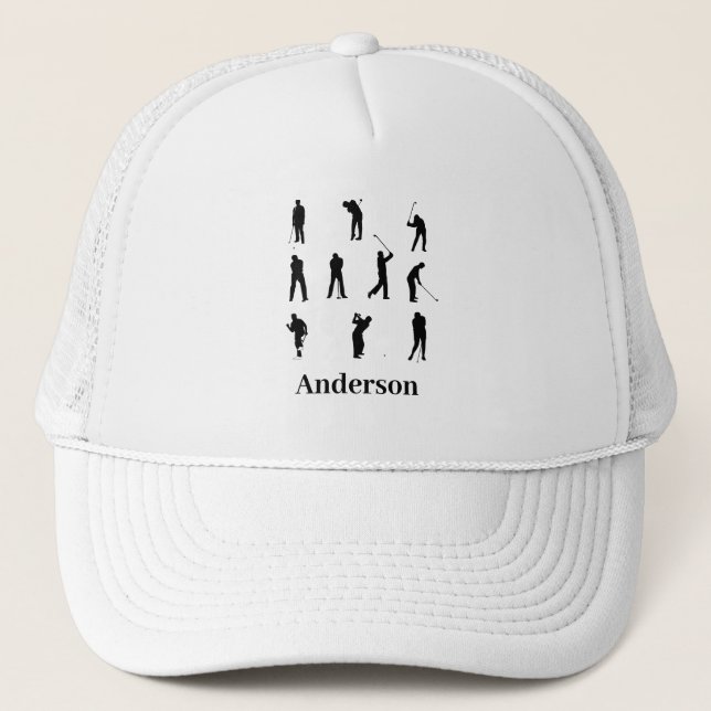 Gorra De Camionero Silhouette de Golf Golf Personalizada (Anverso)