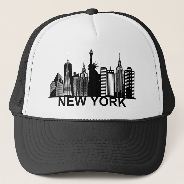 Gorra De Camionero Silhouette de Nueva York (Anverso)