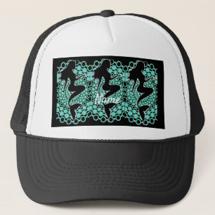 Gorra De Camionero Silhouette de sirena en burbujas Thunder_Cove