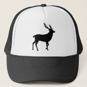 Gorra De Camionero Silhouette Elk Corta Toro Stag - Venado Animal