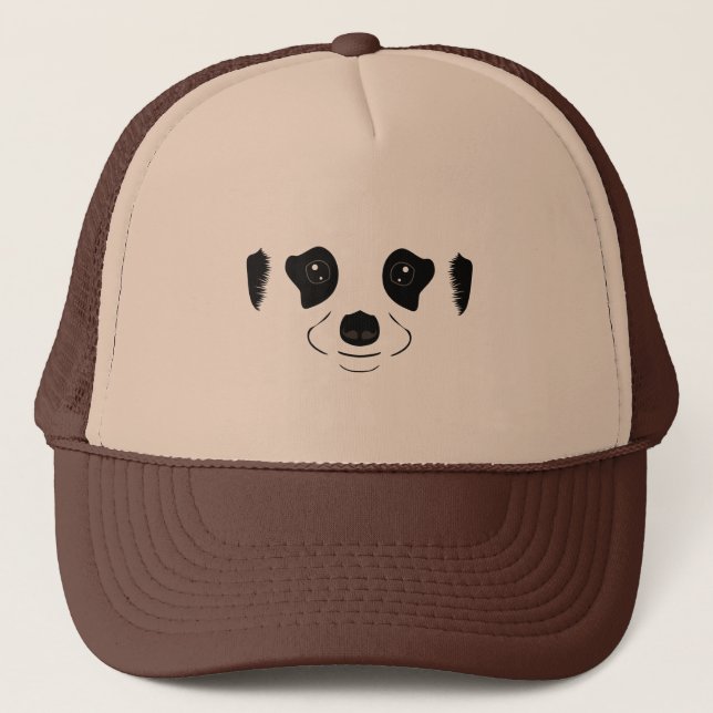Gorra De Camionero Silhouette facial de Meerkat (Anverso)