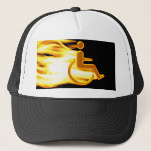 Gorra De Camionero Silla de rueda llameante