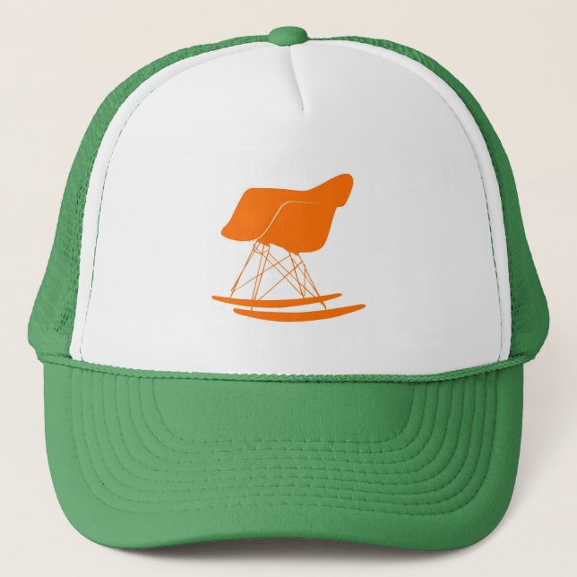 Gorra De Camionero Silla del eje de balancín de Eames en naranja (Anverso)
