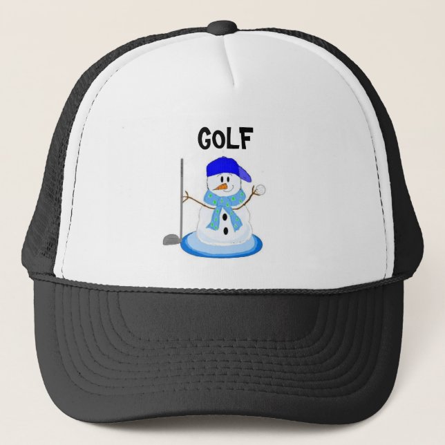 Gorra De Camionero Silly Golfing Snowman (Anverso)
