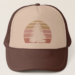 Gorra De Camionero Silueta de árbol de pino
