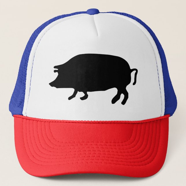 Gorra De Camionero Silueta de cerdo (Anverso)