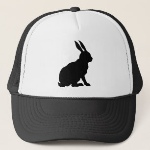 Gorra De Camionero Silueta de conejo negro