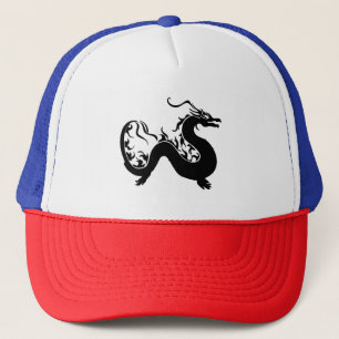 Gorra De Camionero Silueta de Dragón Asiático