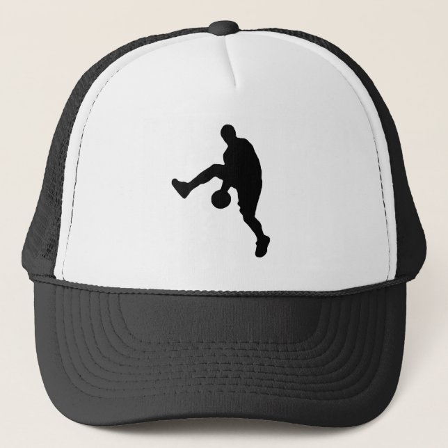 Gorra De Camionero Silueta de jugador de baloncesto (Anverso)