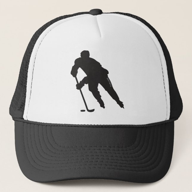 Gorra De Camionero Silueta de jugador de hockey sobre hielo (Anverso)