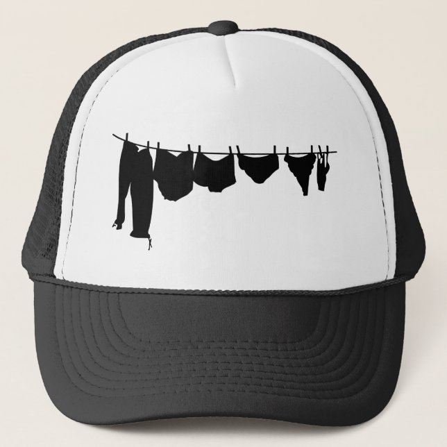 Gorra De Camionero Silueta de línea de ropa (Anverso)