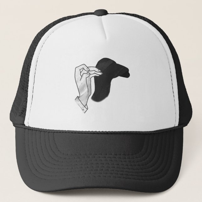 Gorra De Camionero Silueta de mano camello (Anverso)