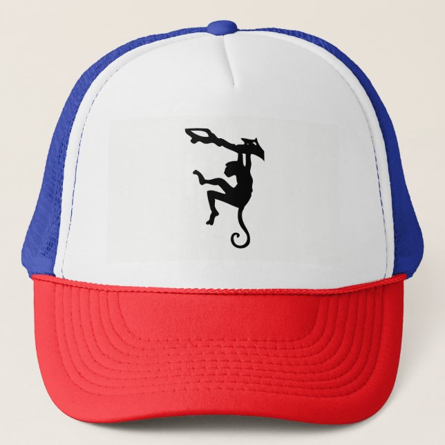 Gorra De Camionero Silueta de mono (Anverso)