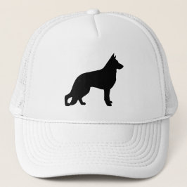 Gorra De Camionero Silueta de perro pastor alemán