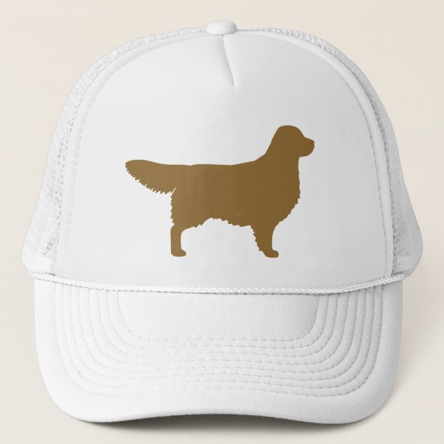 Gorra De Camionero Silueta de raza de perro de Golden Retriever (Anverso)