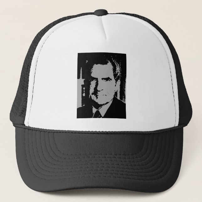 Gorra De Camionero Silueta de Richard Nixon (Anverso)