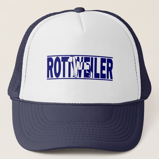 Gorra De Camionero Silueta de Rottweiler (Anverso)