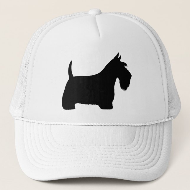 Gorra De Camionero Silueta de Terrier Escocés (Anverso)