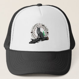 Gorra De Camionero Silueta de zorro sabio Talismán de la naturaleza A