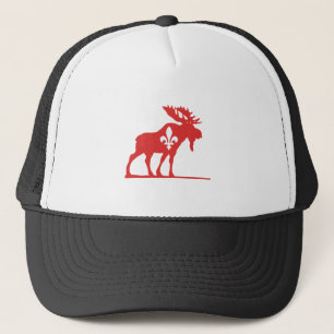 Gorra De Camionero Silueta del alce - Elegir color de fondo