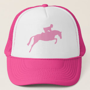 Gorra De Camionero Silueta del caballo del puente (rosa)