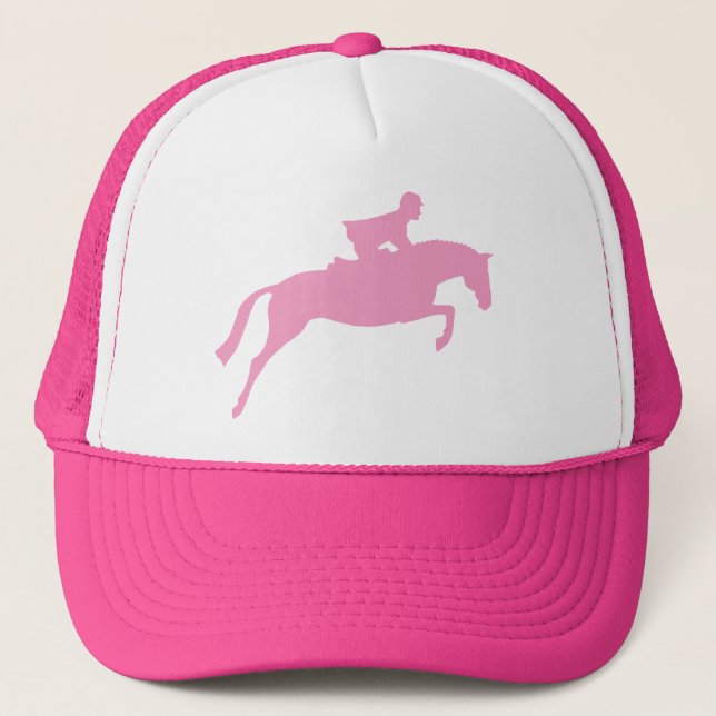 Gorra De Camionero Silueta del caballo del puente (rosa) (Anverso)