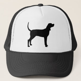 Gorra De Camionero Silueta del Coonhound (negro)