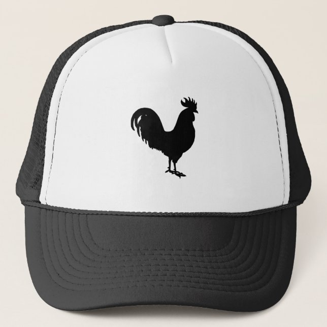 Gorra De Camionero Silueta del gallo (Anverso)