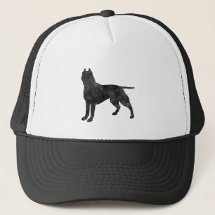 Gorra De Camionero Silueta del Grunge del perro del pitbull