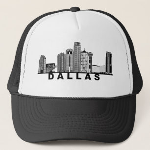 Gorra De Camionero Silueta del horizonte de Dallas