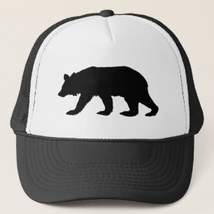 Gorra De Camionero Silueta del oso negro