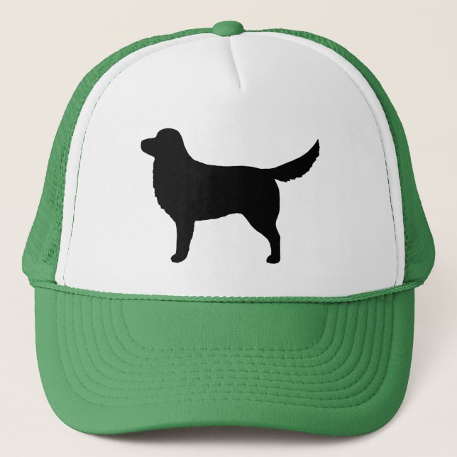 Gorra De Camionero Silueta tocante del perro perdiguero del pato de (Anverso)