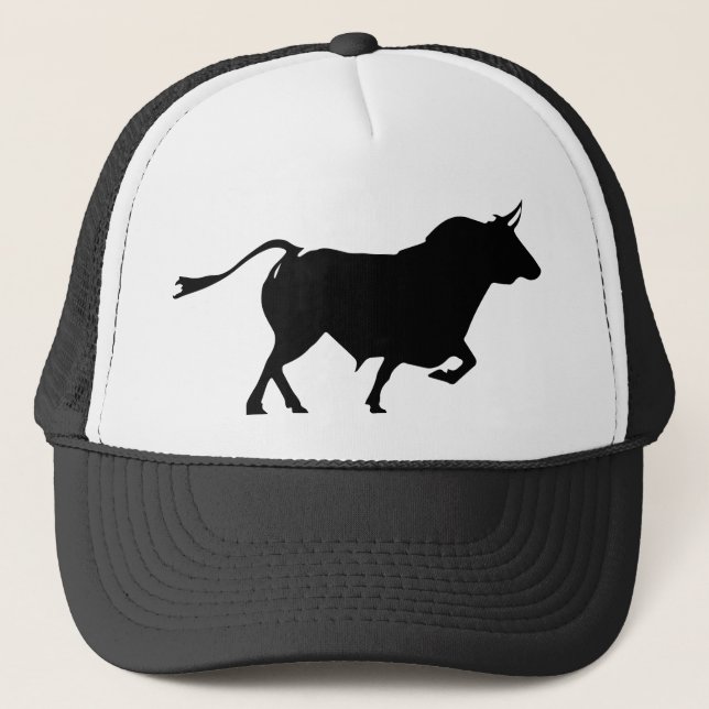 Gorra De Camionero Silueta Toro (Anverso)