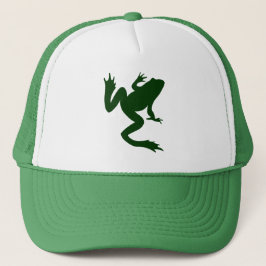 Gorra De Camionero Silueta verde oscuro de rana