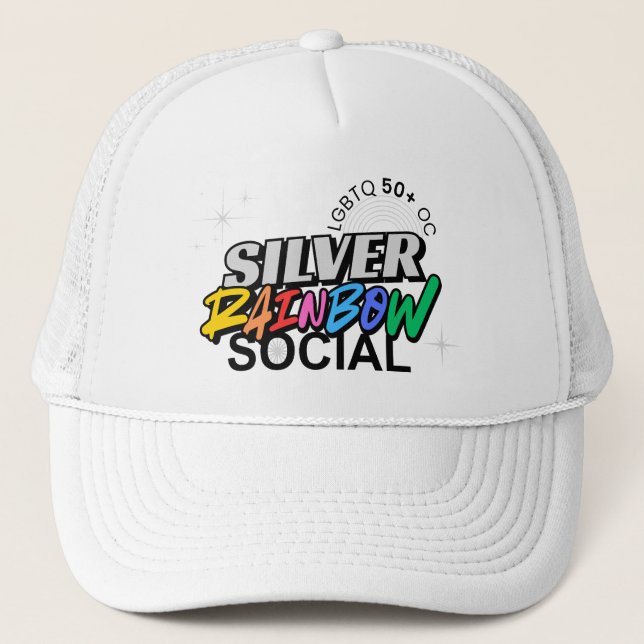 Gorra De Camionero Silver Rainbow Social Baseball Hat (Anverso)